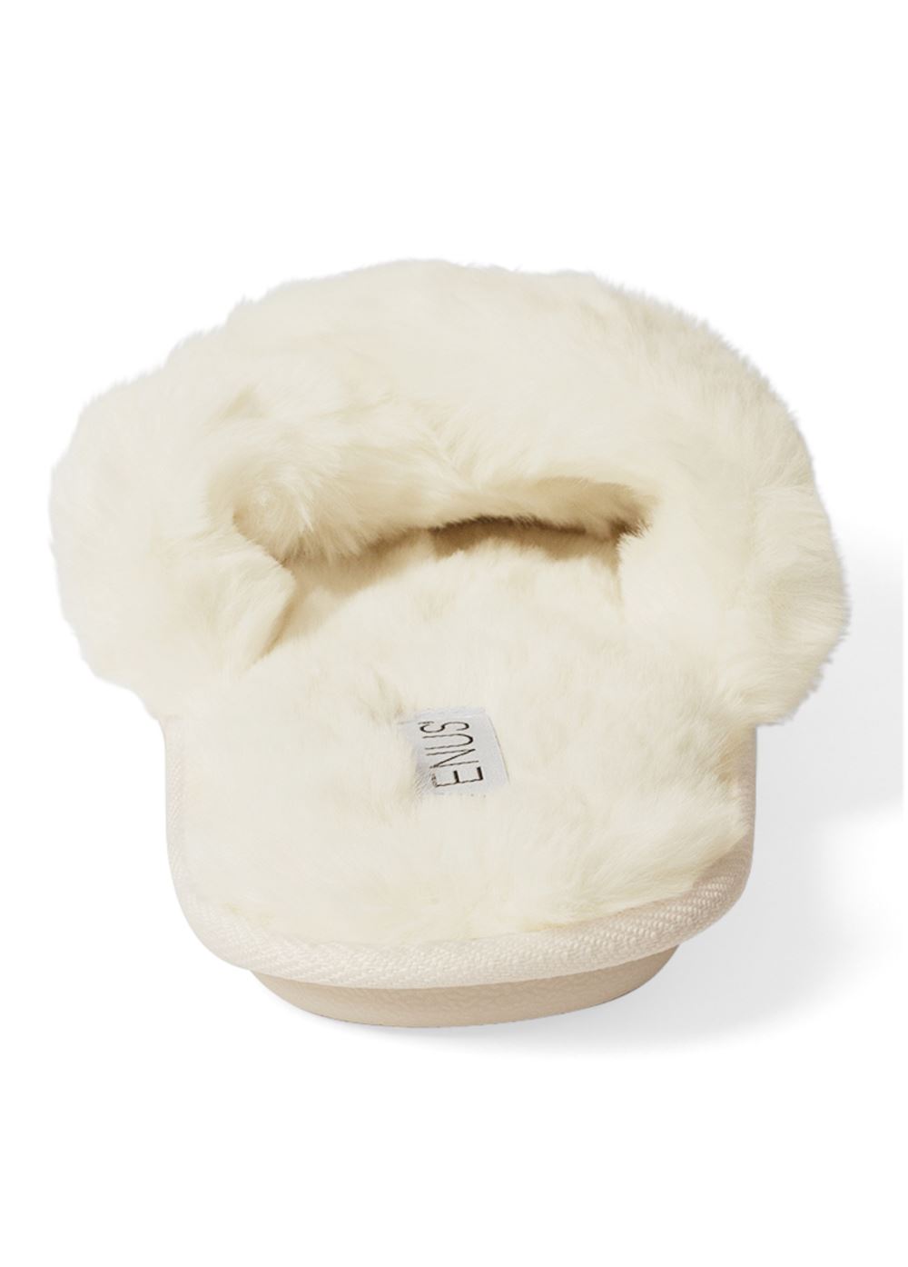 Venus Rhinestone Slide Slippers in Off White