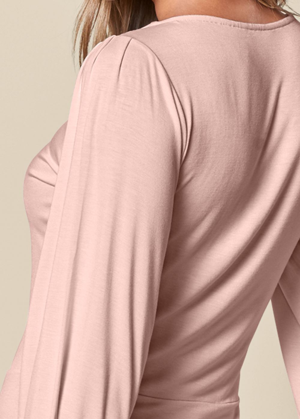 Venus Tie-Front Button-Up Top in Peach
