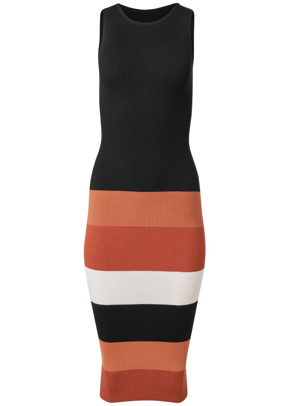 Venus Color Block Sweater Dress - Orange Multi