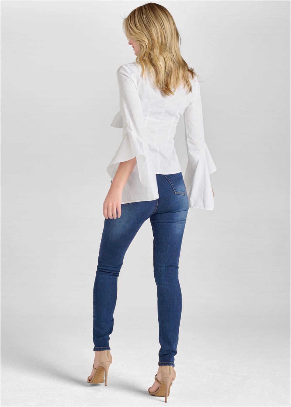 Venus Front-Tie Blouse in White