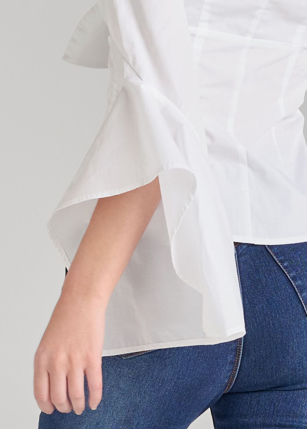 Venus Front-Tie Blouse in White