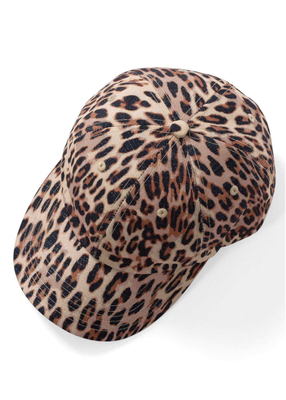 Venus Leopard Print Baseball Cap in Brown Multi