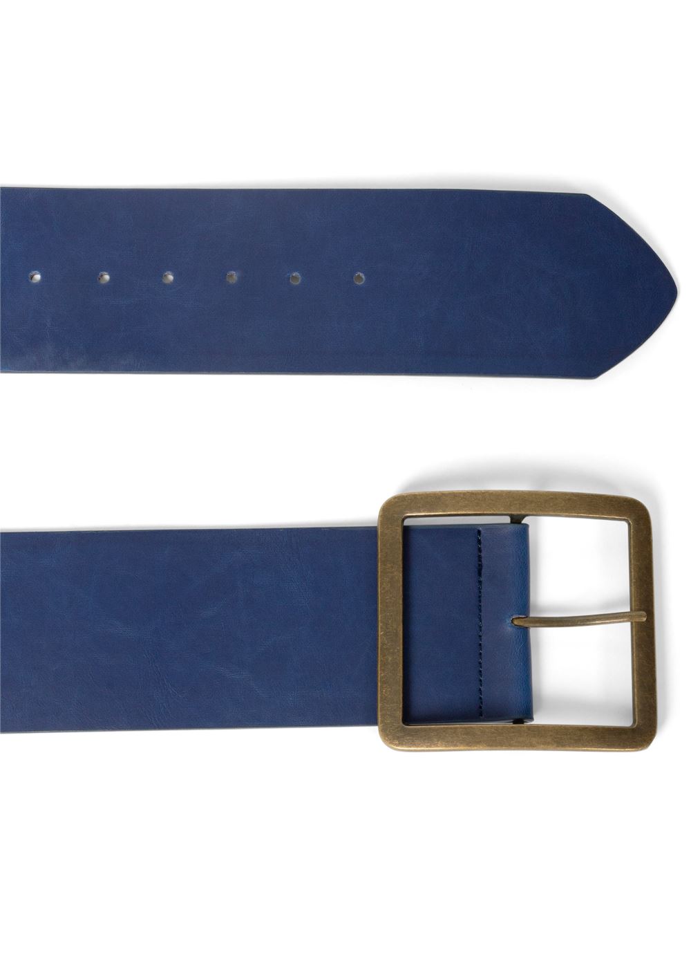 Venus Wide Buckle Square Belt in Navy