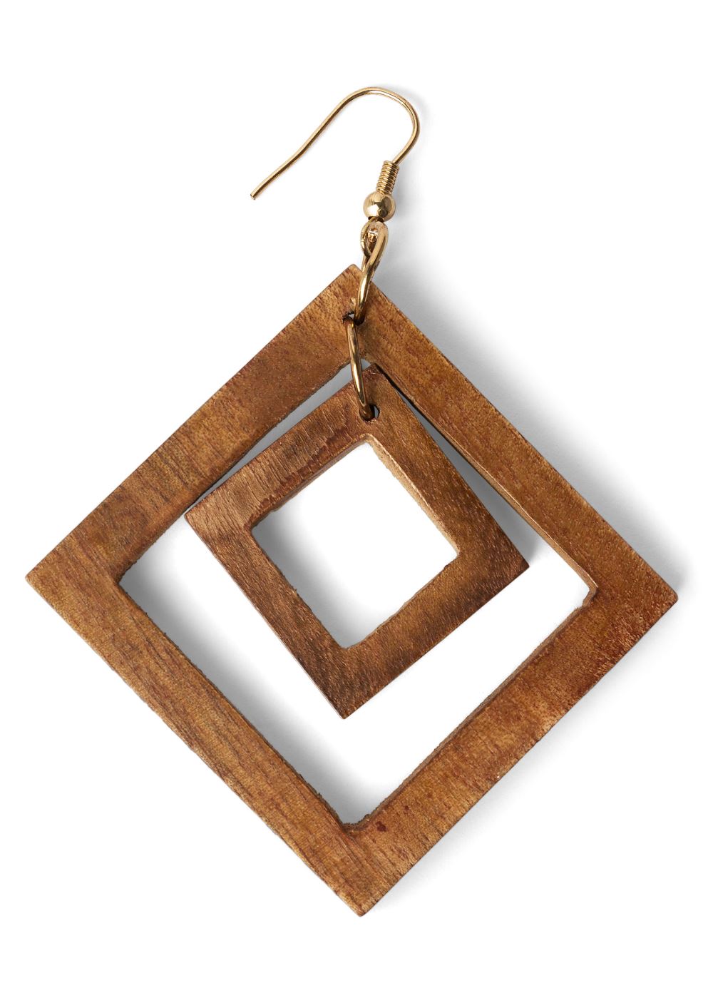 Venus Wood Earrings in Brown