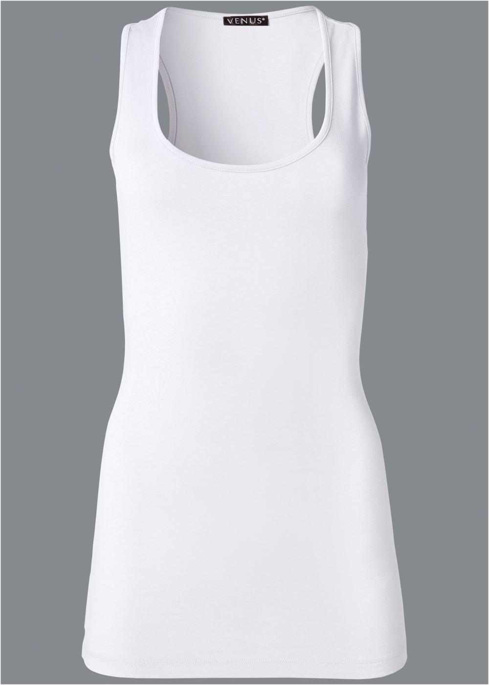 Venus Long And Lean Tank in White