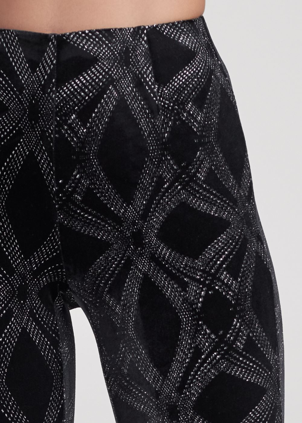 Venus Black & Silver GLITTER PRINT LEGGINGS