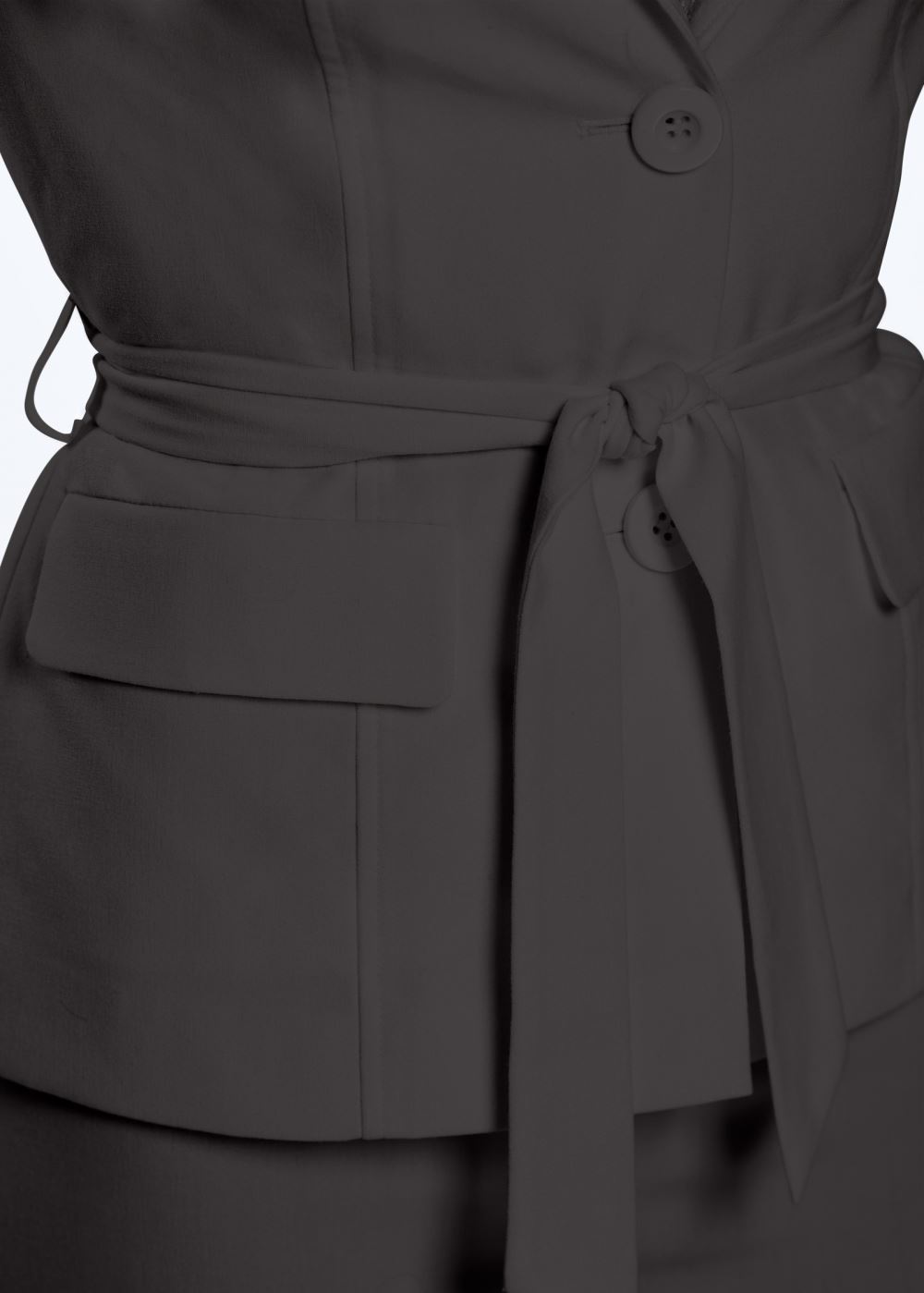 Venus Belted Pant Suit Set in Black