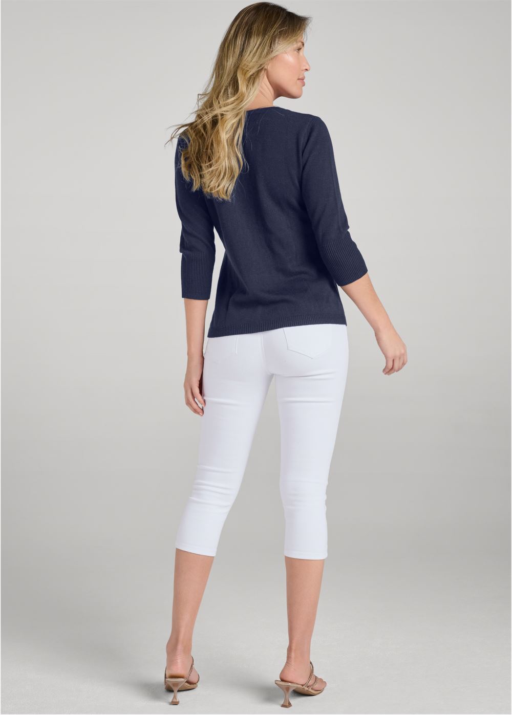 Venus VENUS | Sequin Fireworks Sweater in Navy