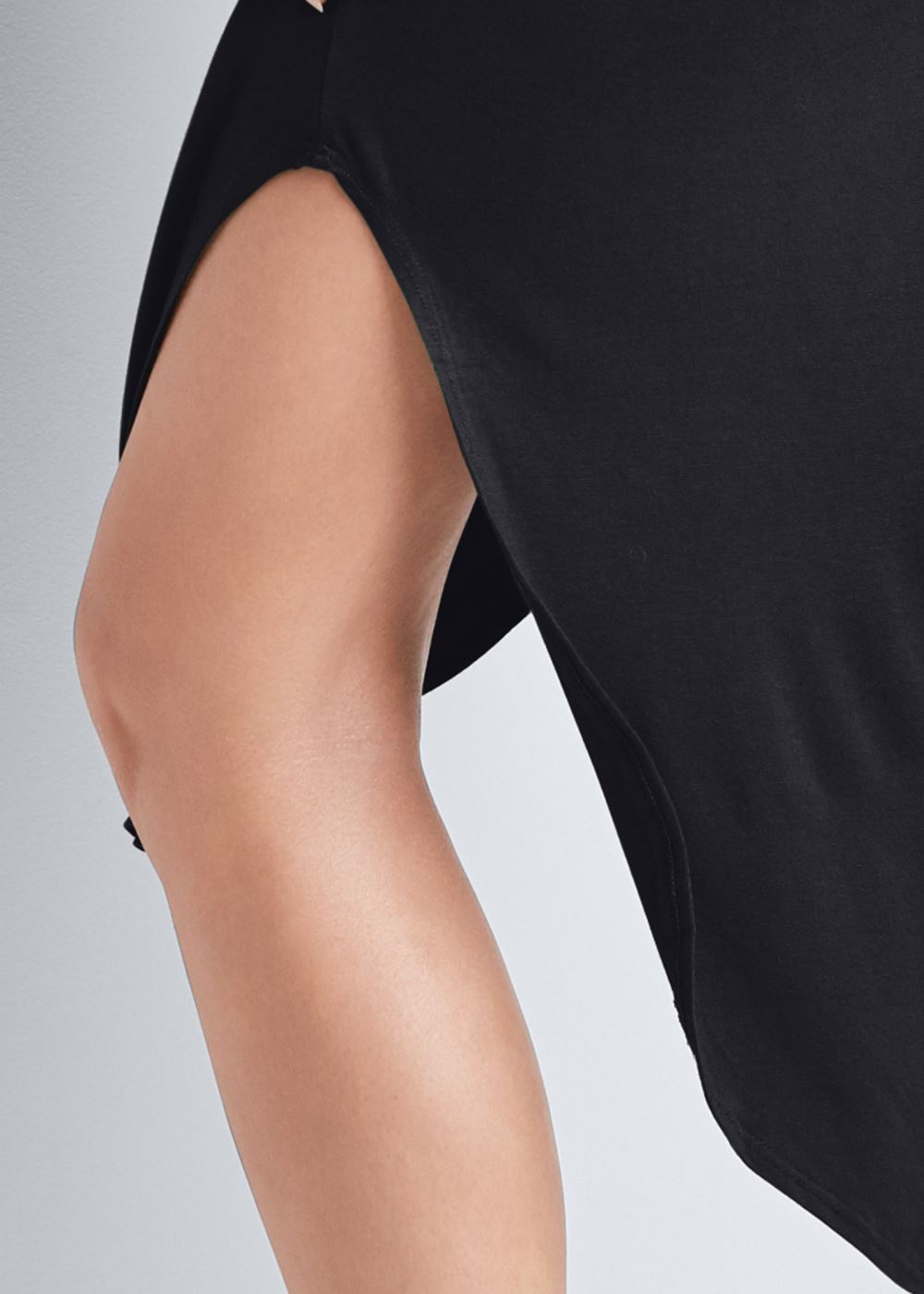 Venus Casual T-Shirt Maxi Dress - Black