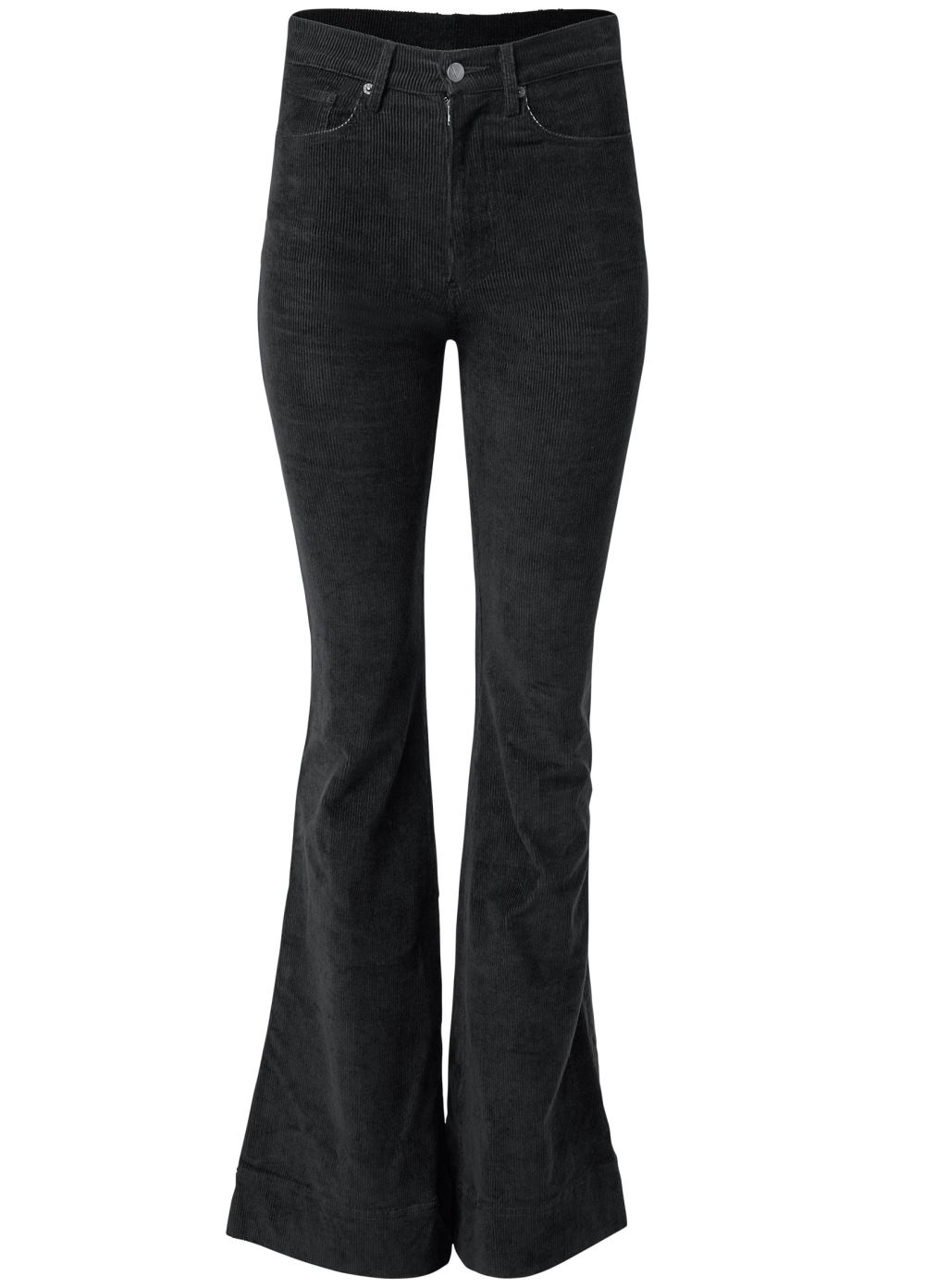 Venus Black CORDUROY FLARED PANTS