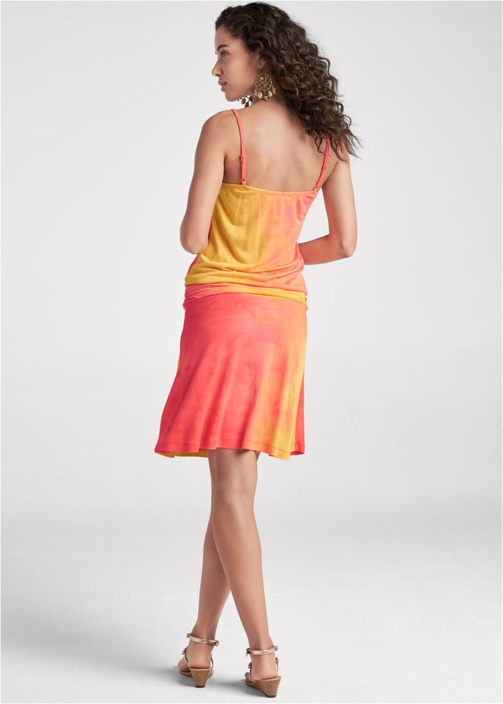 Venus Casual Tank Dress - Orange Multi