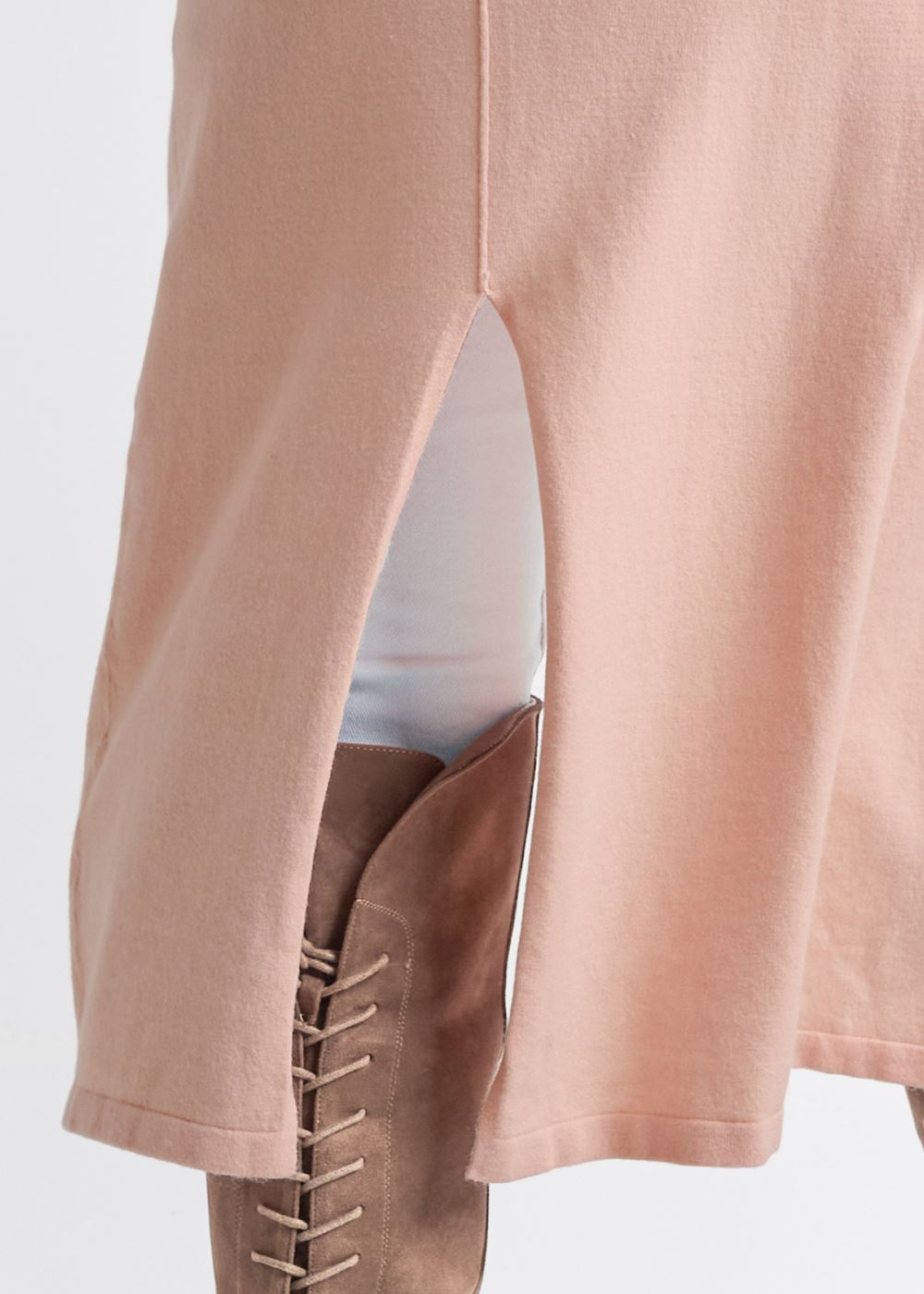 Venus VENUS | Faux Cashmere Split Duster in Light Pink