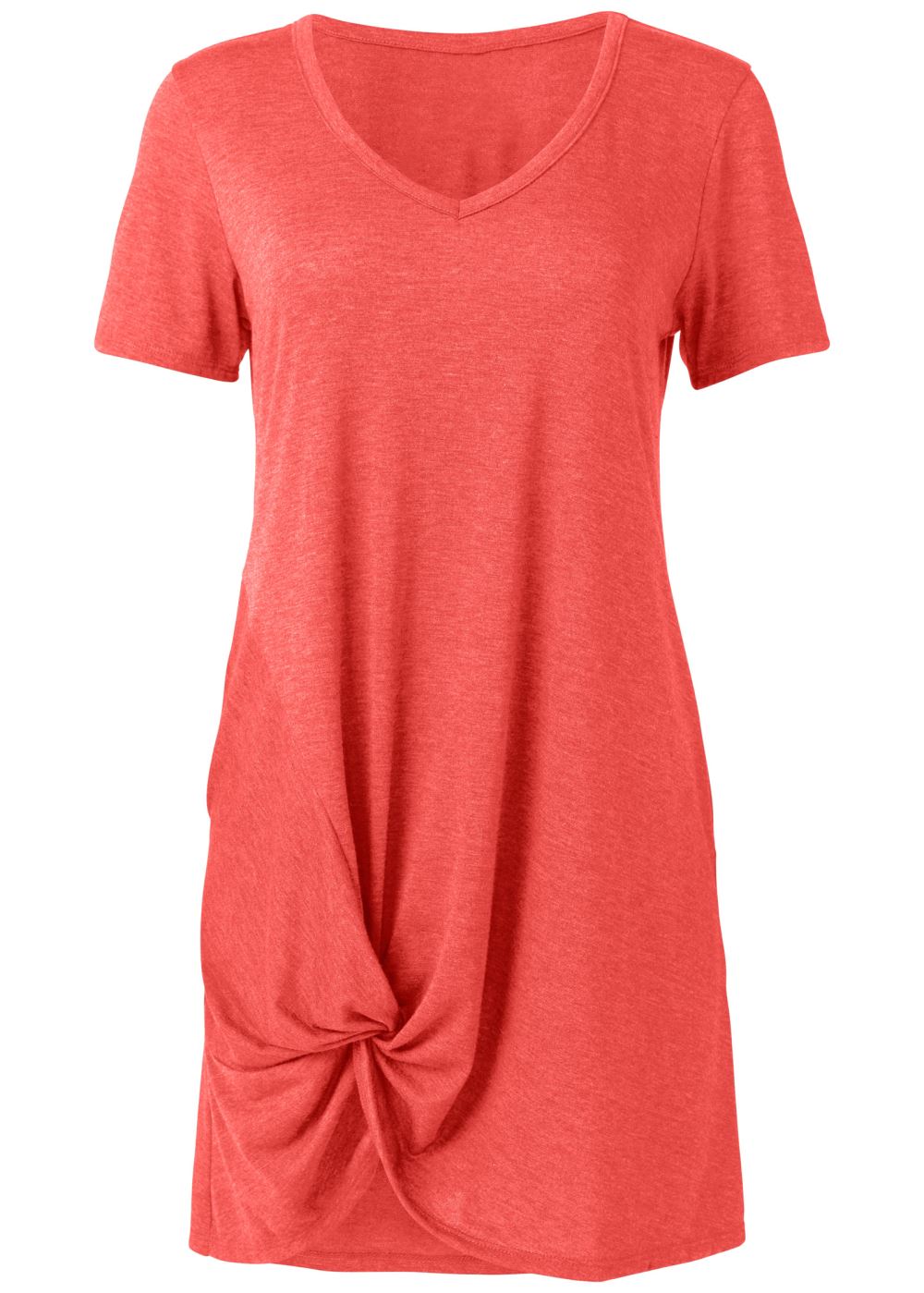 Venus Knotted Casual Dress - Orange 