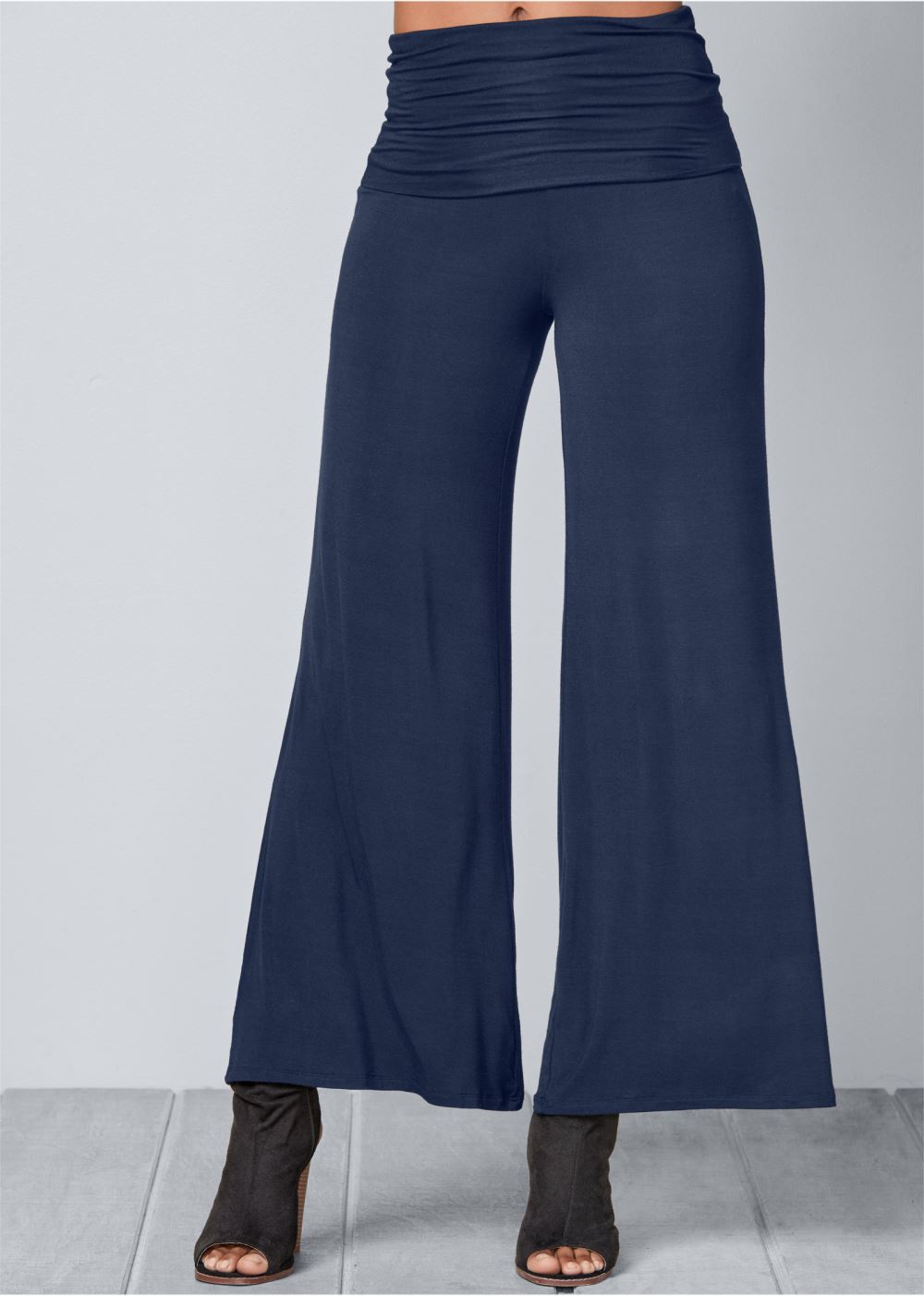 Venus Easy Foldover Pants in Navy