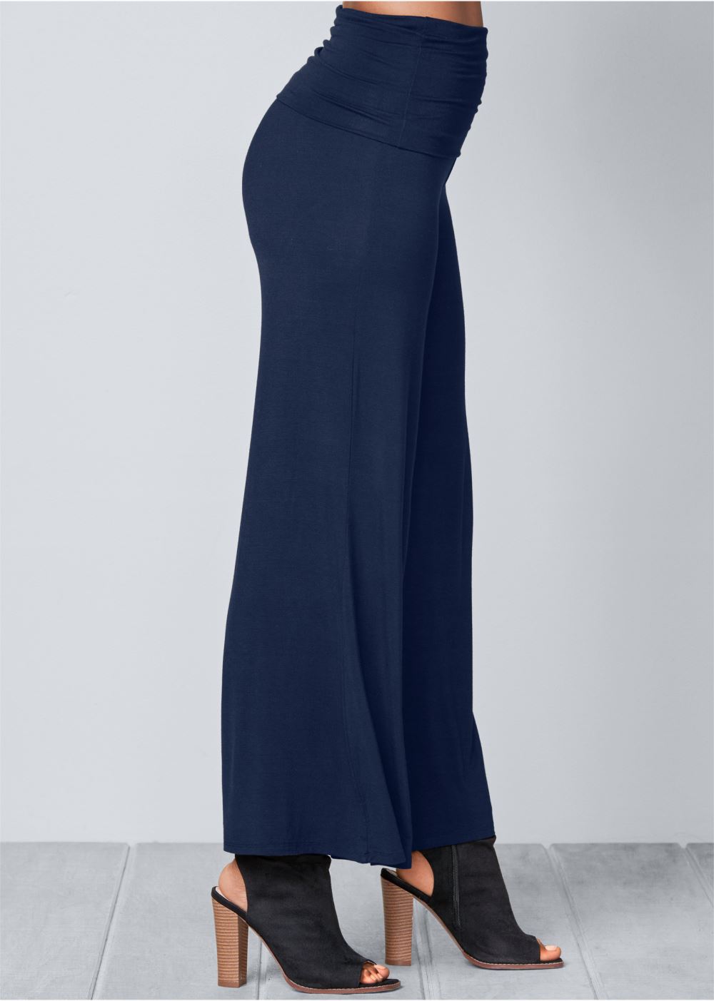 Venus Easy Foldover Pants in Navy