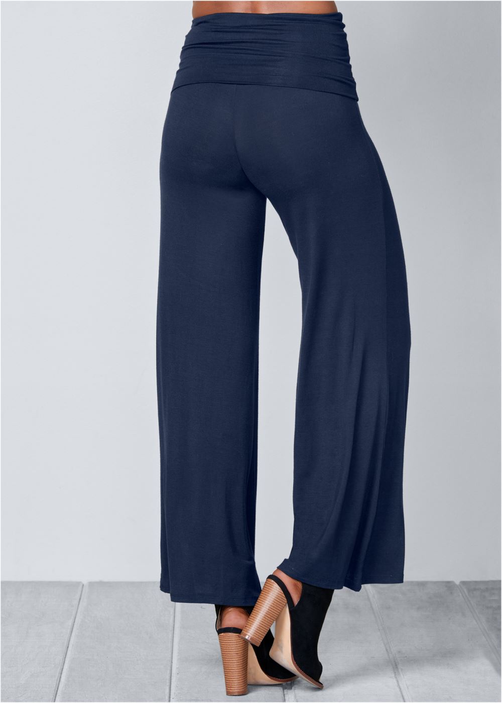 Venus Easy Foldover Pants in Navy