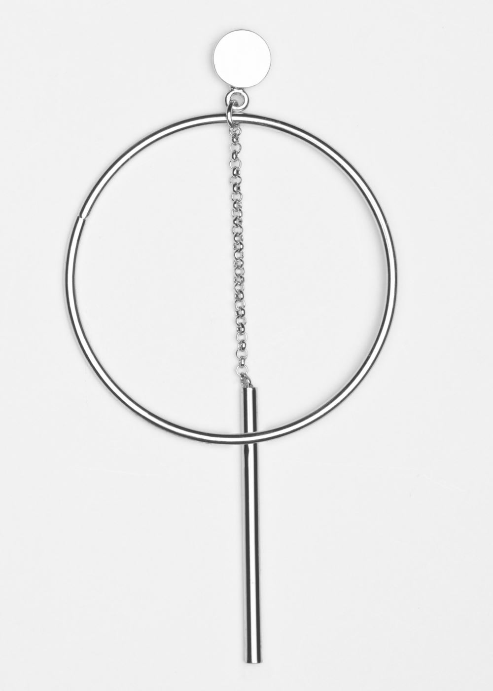Venus Hoop Detail Earrings in Silver
