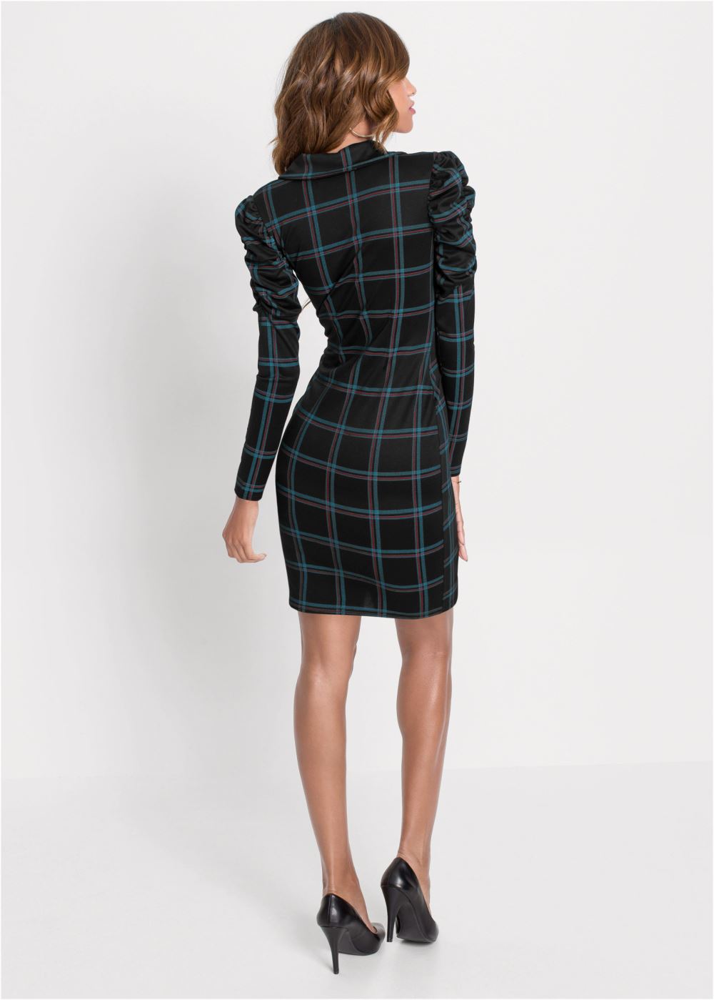Venus Plaid Blazer Dress - Black Multi