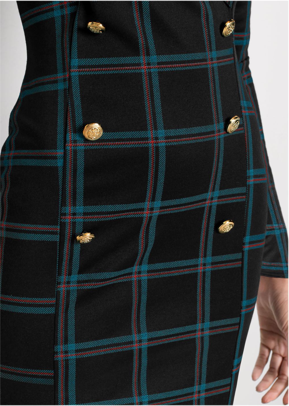 Venus Plaid Blazer Dress - Black Multi