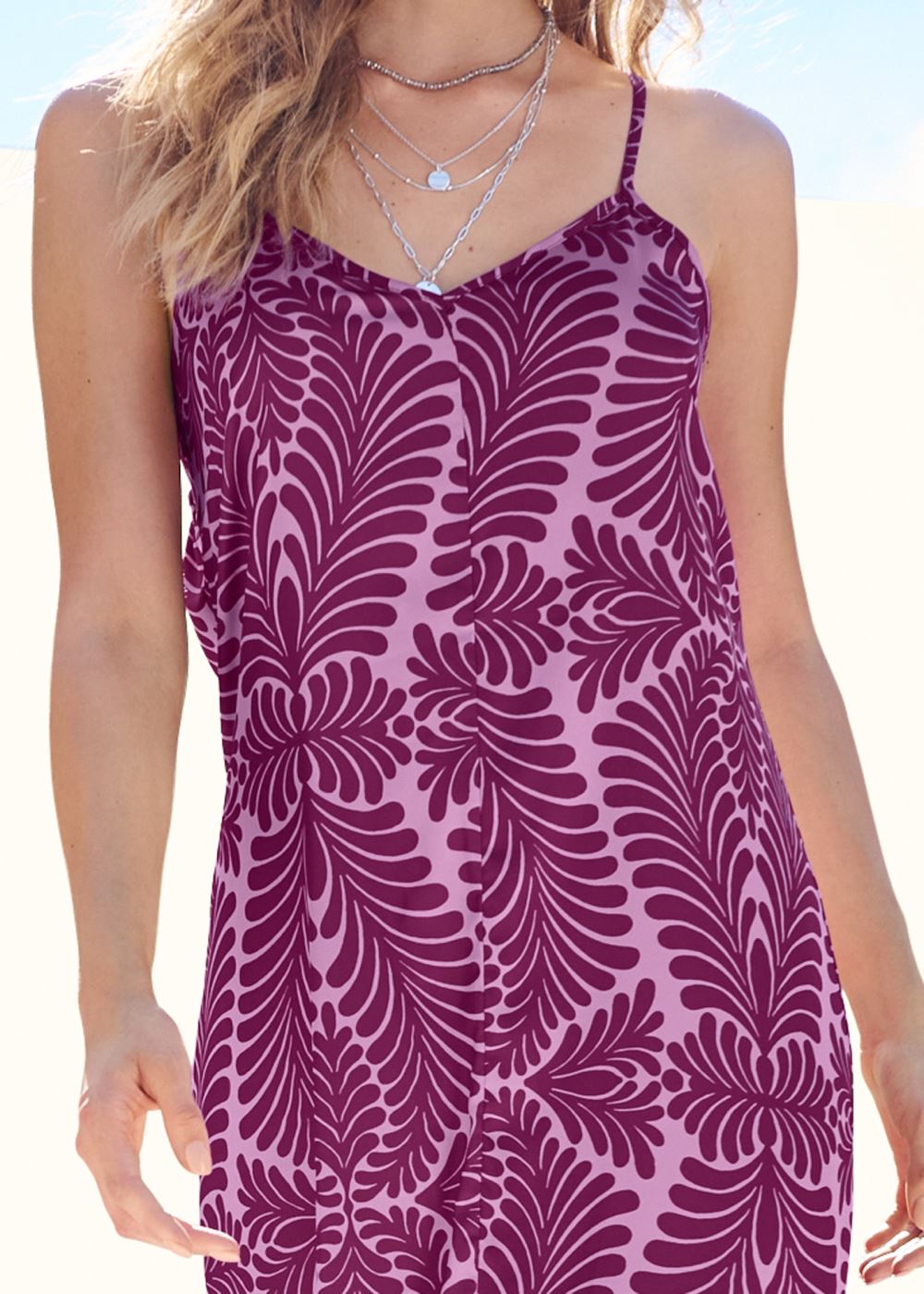 Venus Tie Back Maxi Dress - Purple Multi