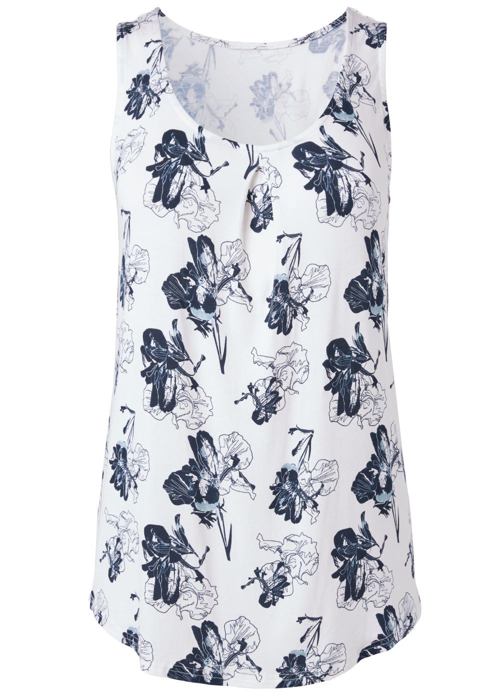 Venus Printed Top Two Pack in Navy & White