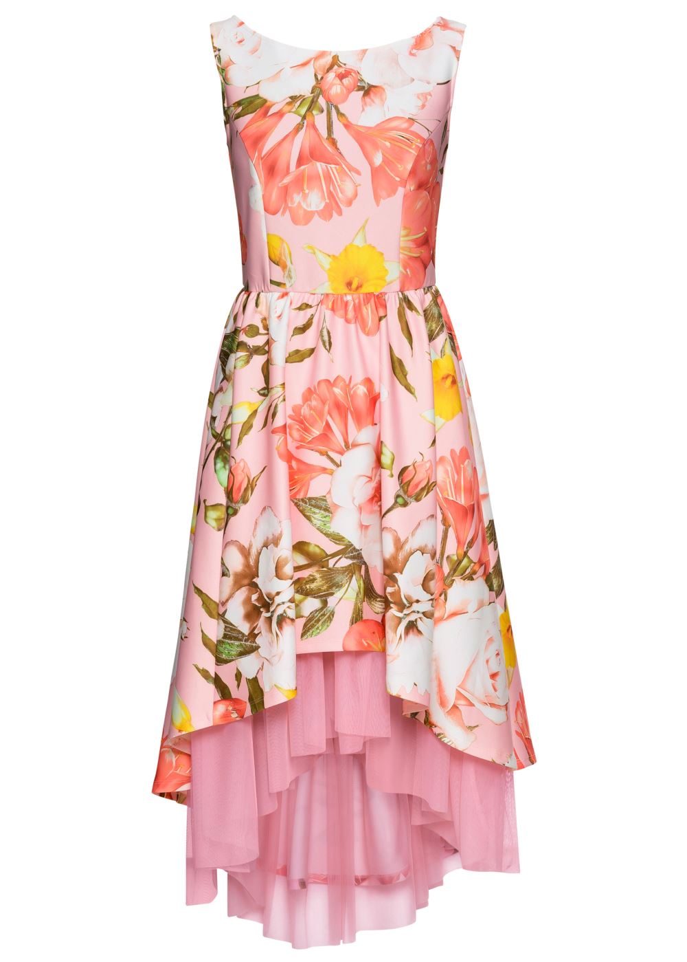 Venus High-Low Floral Dress - Pink Multi