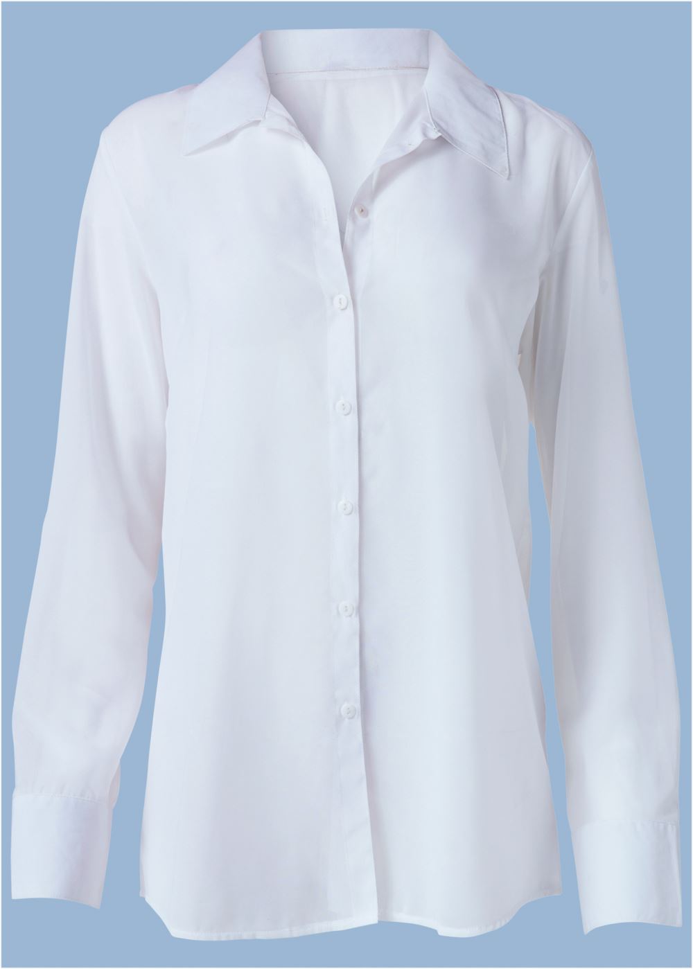 Venus Sheer Button-Up Sexy Shirt in White