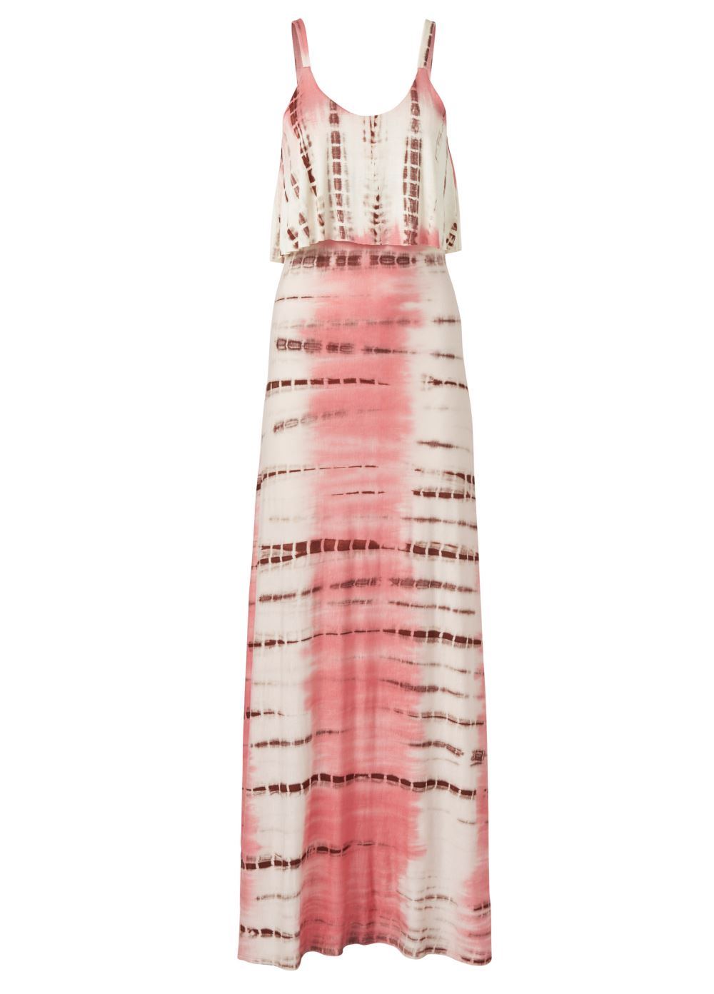 Venus Overlay Tie Dye Maxi Dress - Coral Multi