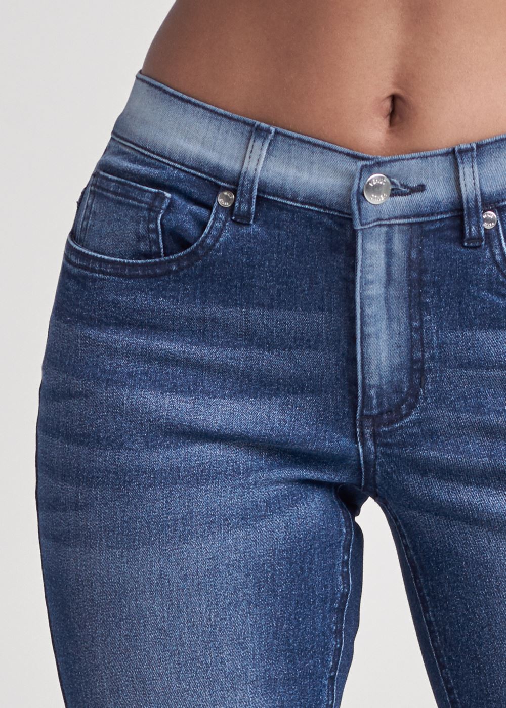 Venus Laser Print Skinny Jeans in Denim Blue