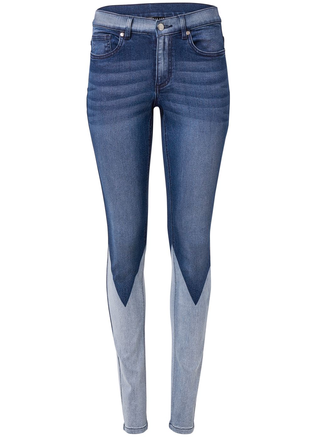 Venus Laser Print Skinny Jeans in Denim Blue