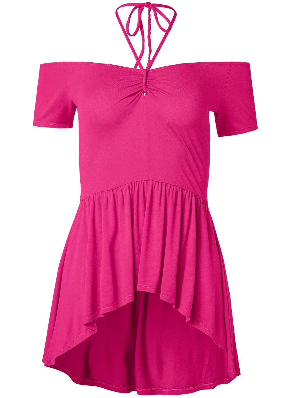 Venus Casual High-Low Top in Pink