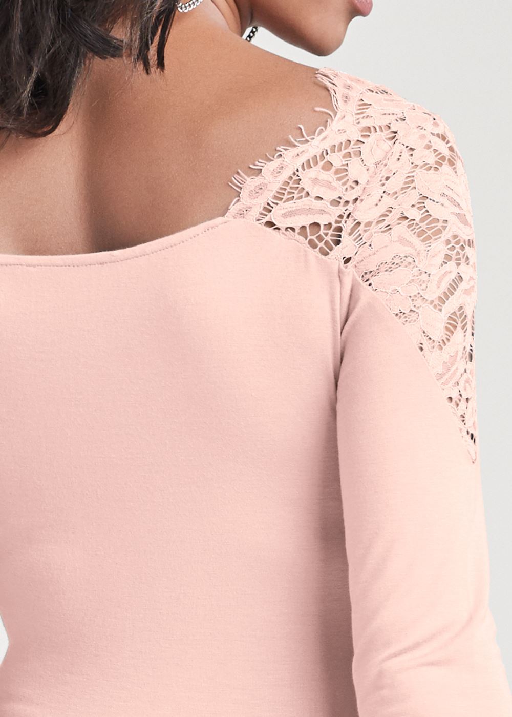 Venus Lace Top in Light Pink