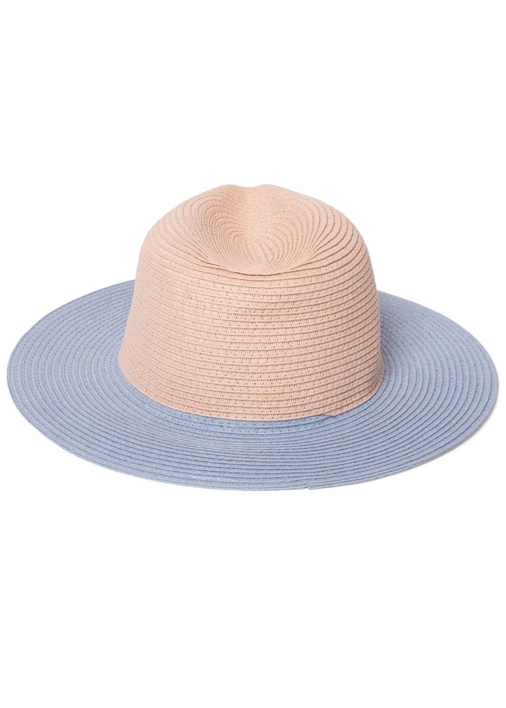 Venus Color-Block Straw Hat in Blush Multi