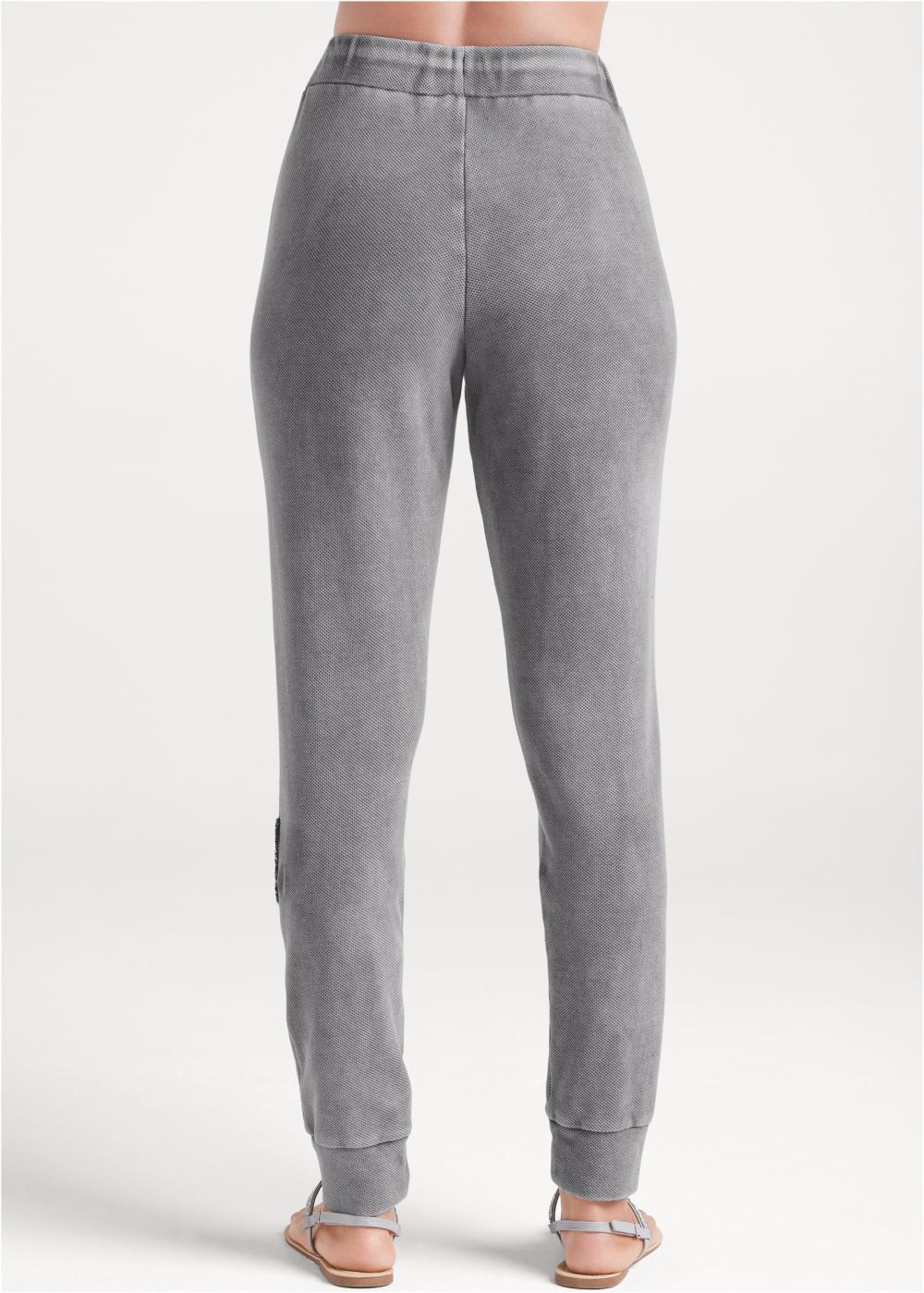 Venus Textured Sparkle Joggers in Grey
