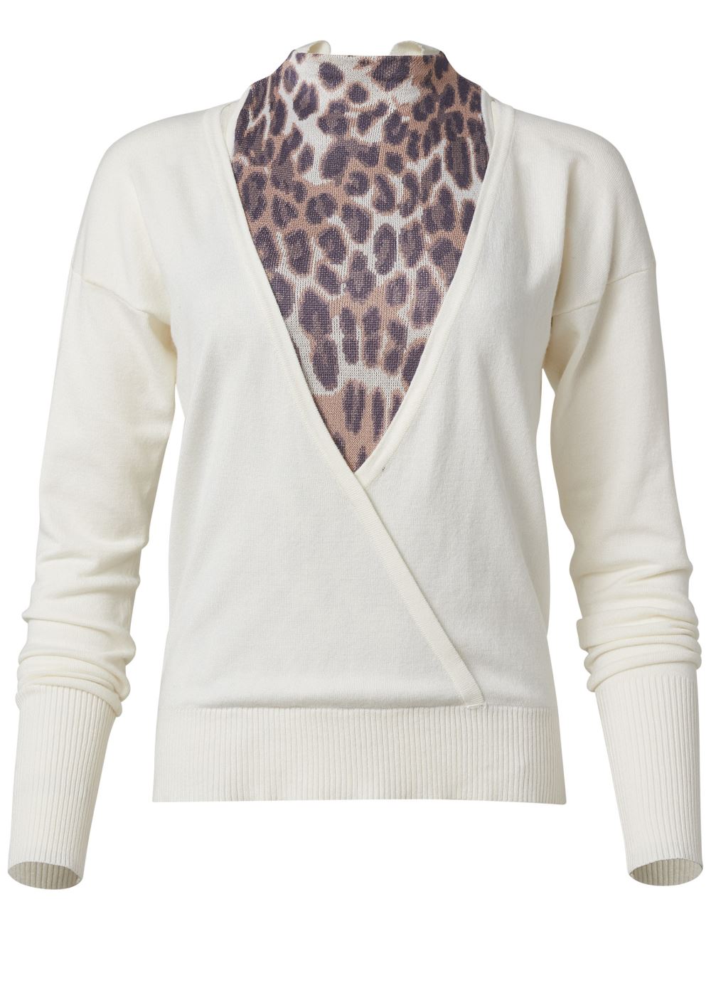 Venus VENUS | Leopard Turtleneck Sweater in Blush Multi