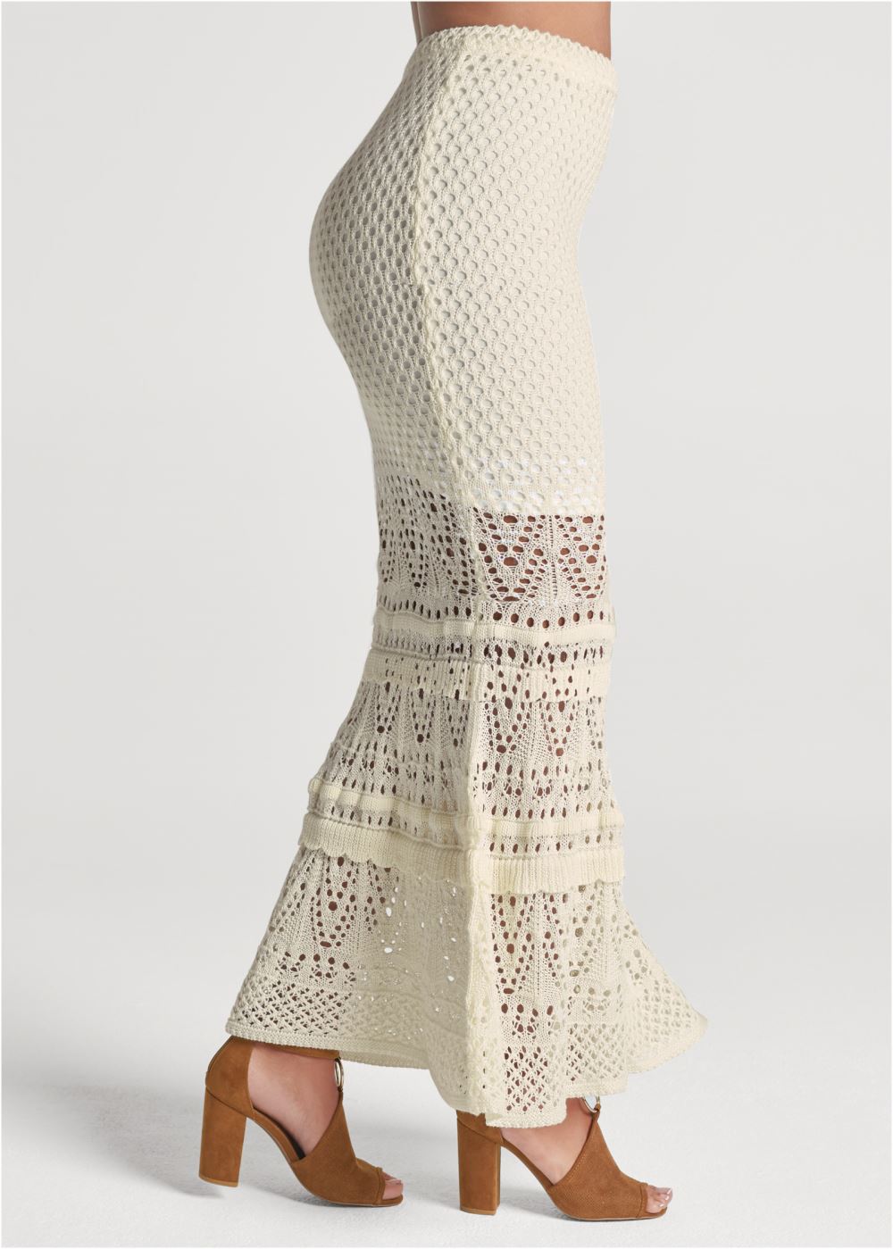 Venus Crochet Maxi Skirt - White