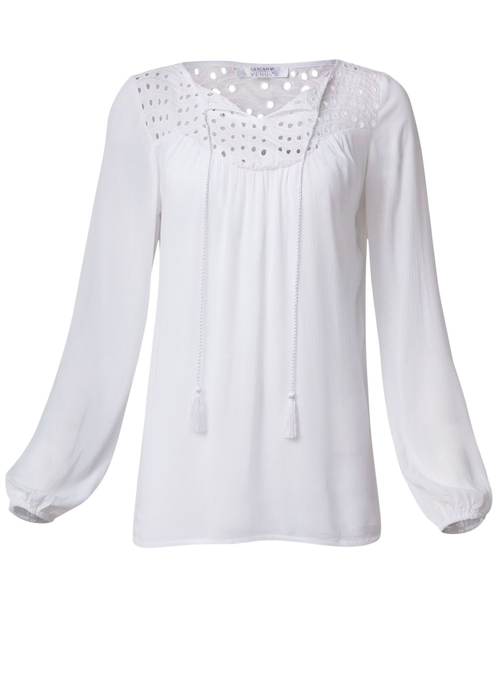 Venus Oversize Tie-Front Blouse in White