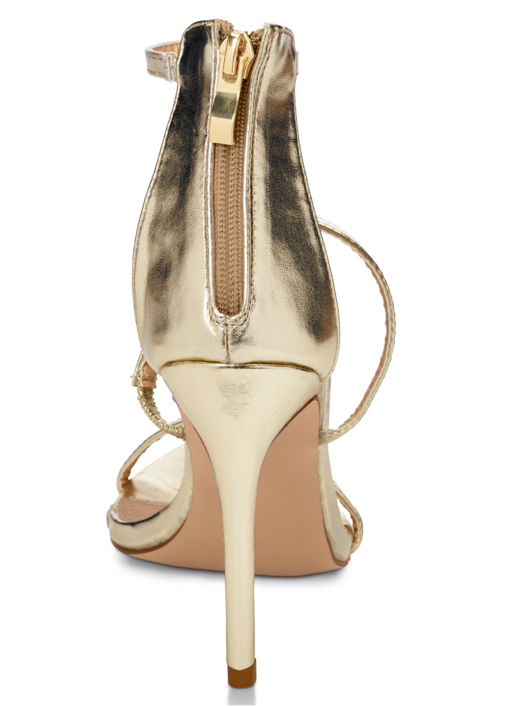 Venus High Heel Strappy Sandals in Gold