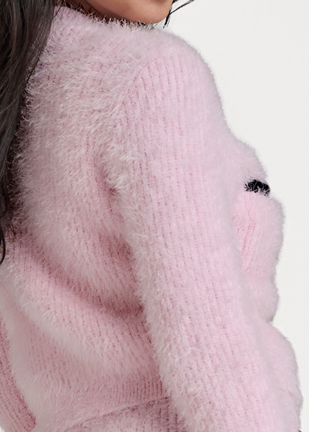 Venus Feathery Knit Skirt Set - Pale Pink