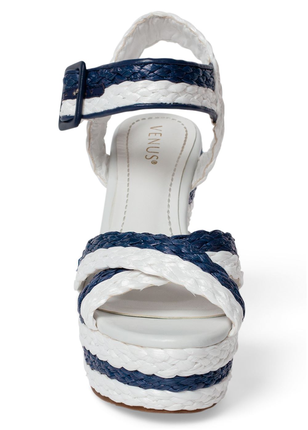 Venus Jess Wedges in Navy Multi