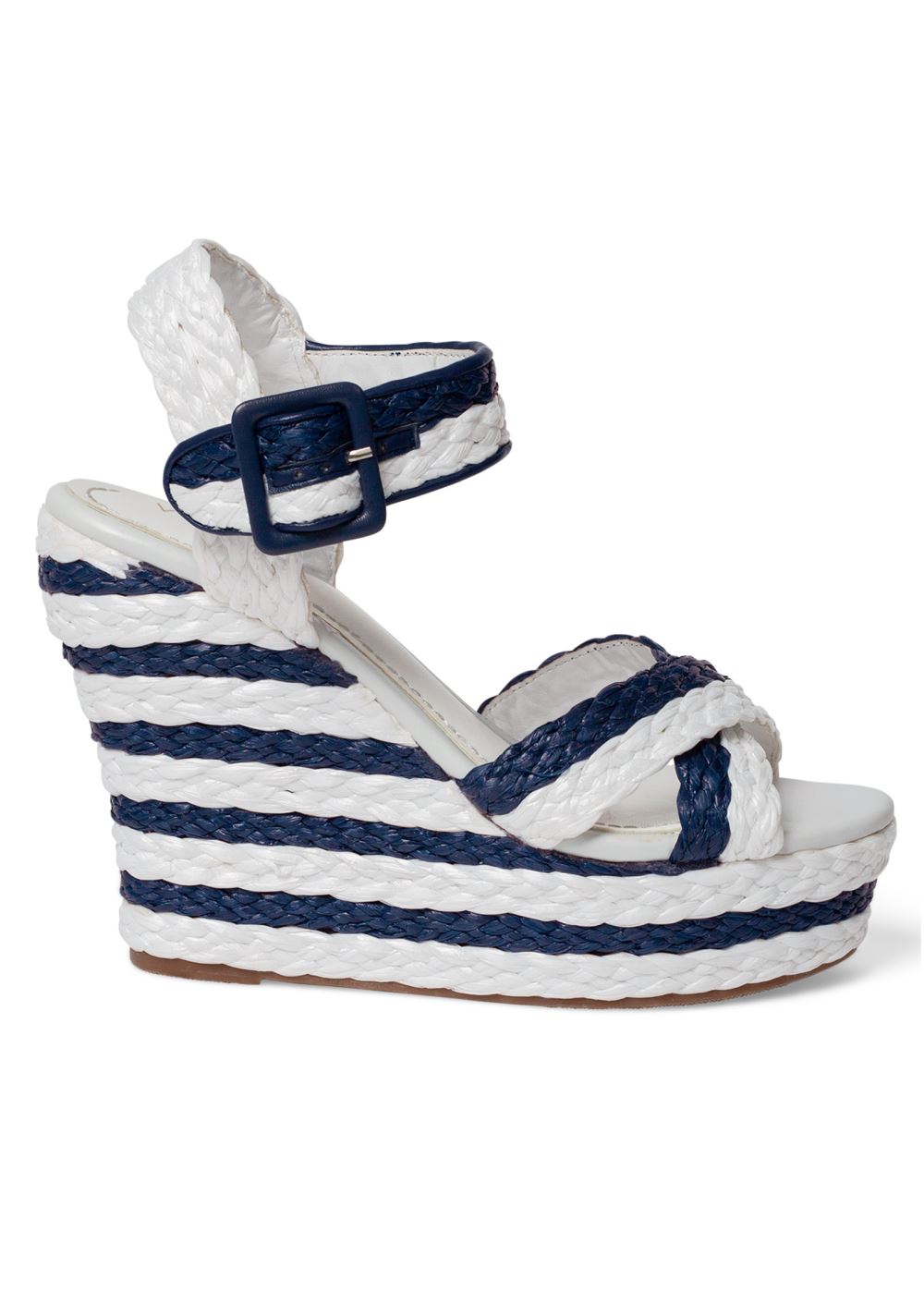 Venus Jess Wedges in Navy Multi