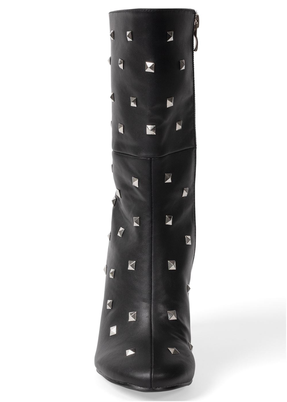 Venus Faux-Suede Studded Boots in Black