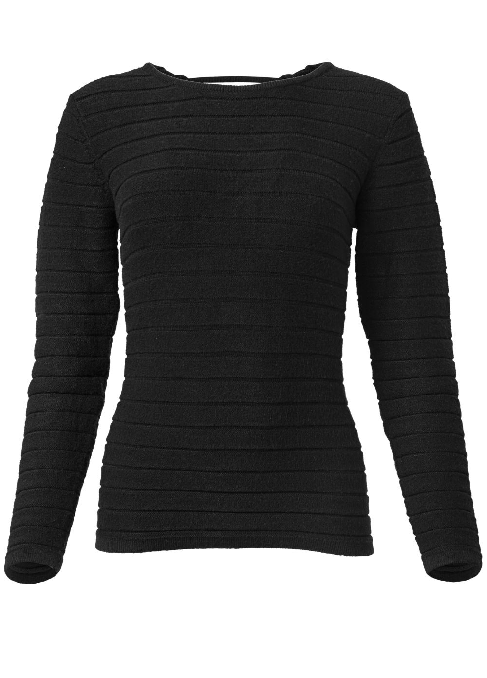 Venus VENUS | Twisted Braid Back Sweater in Black