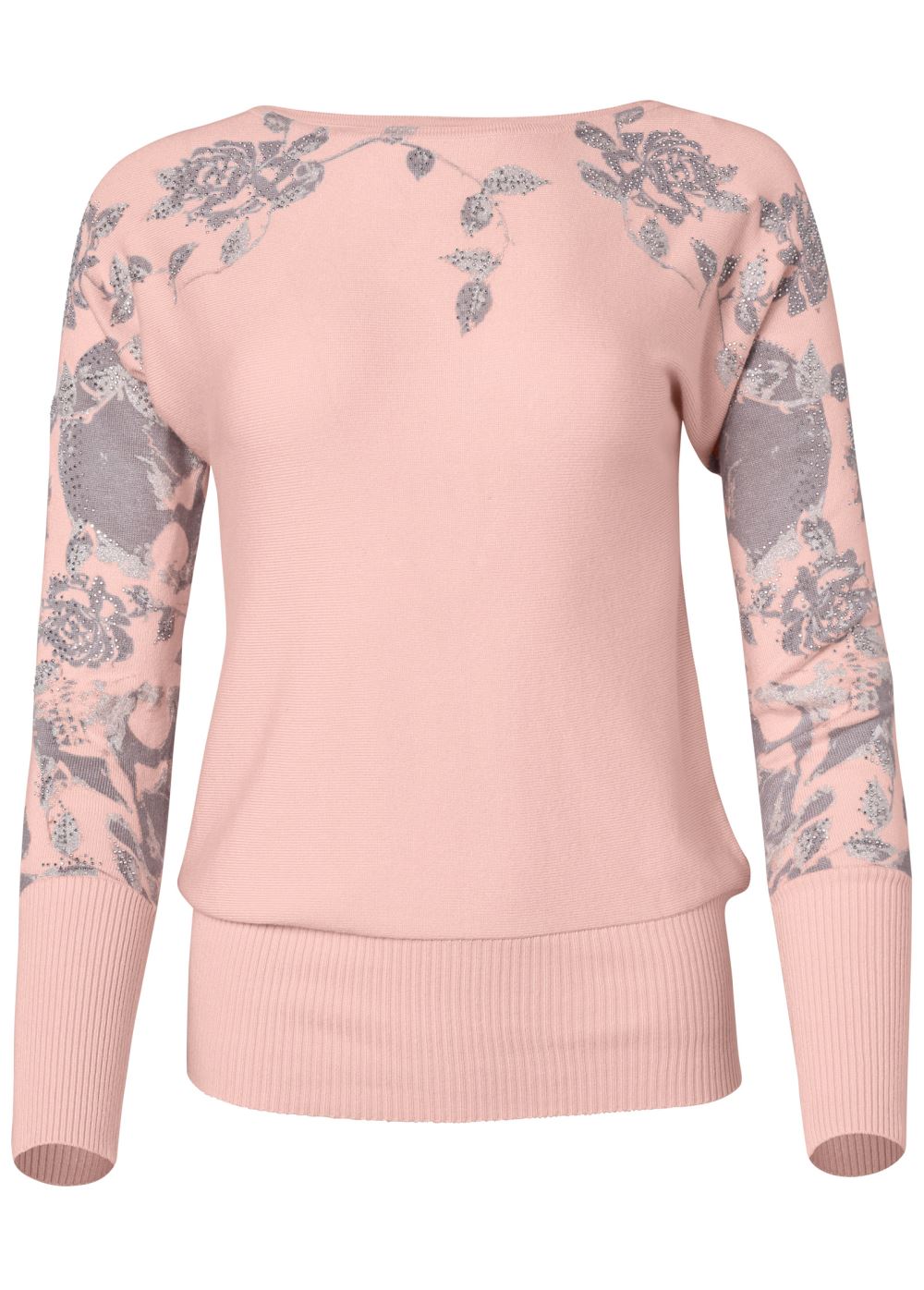 Venus VENUS | Floral Detail Sweater in Pink