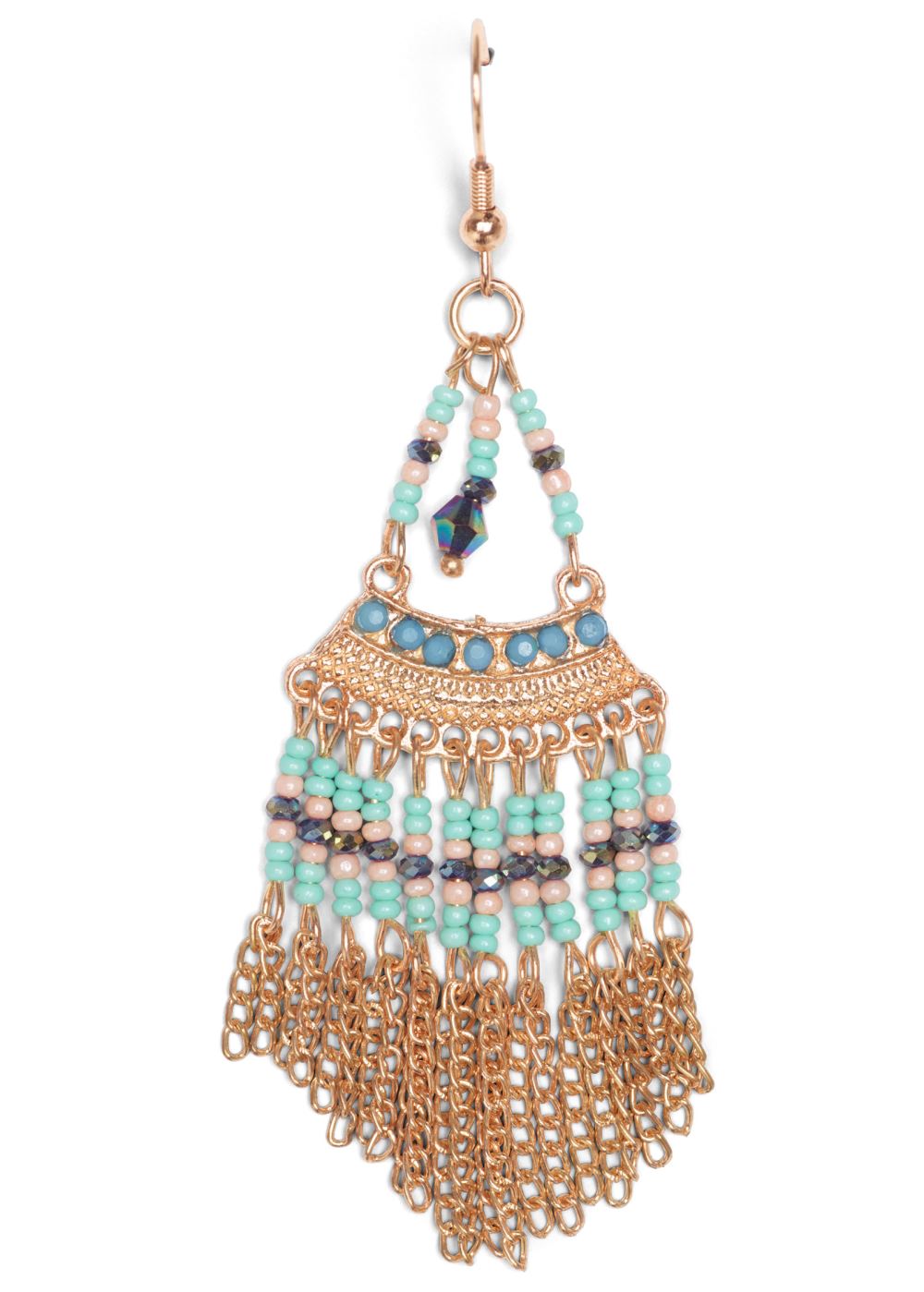 Venus Beaded Earrings in Turquoise Multi