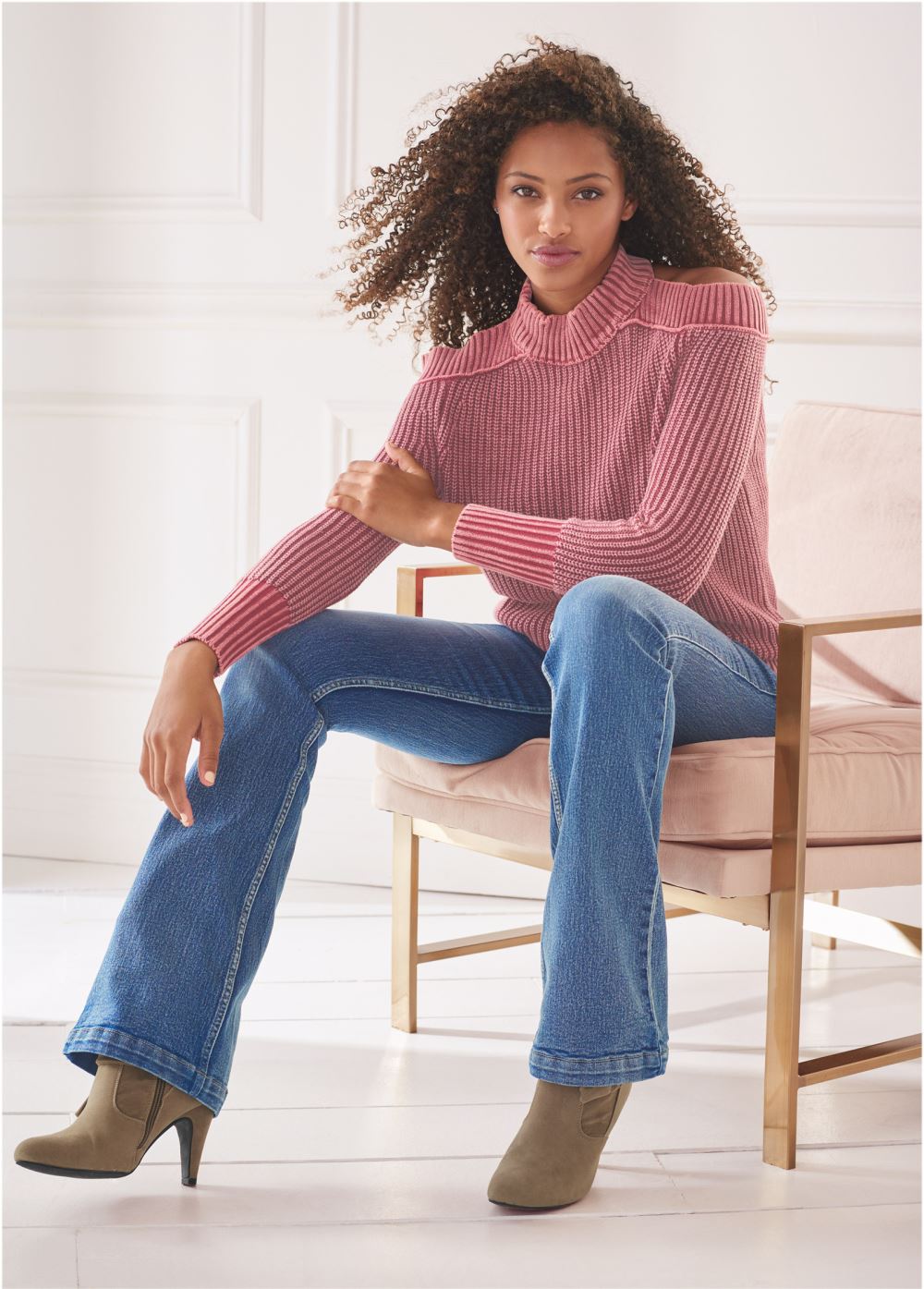 Venus Knotted Slouchy Boots in Taupe