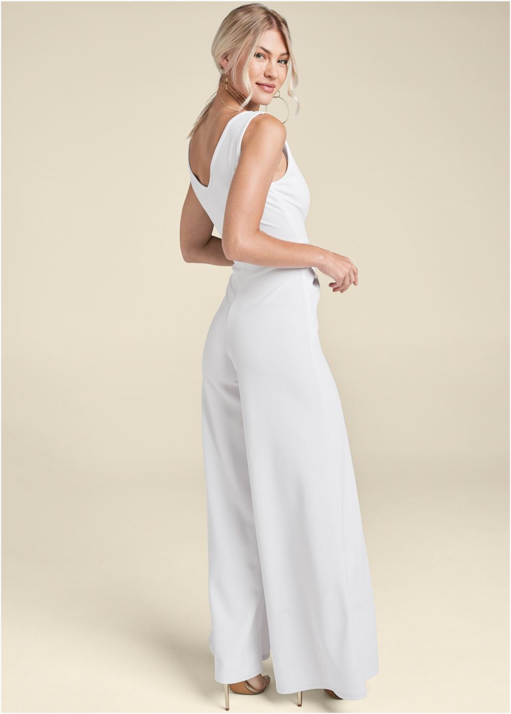 Venus Wide Leg Jumpsuit in White