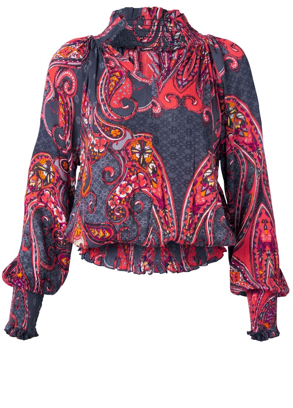Venus Paisley Top in Navy Multi