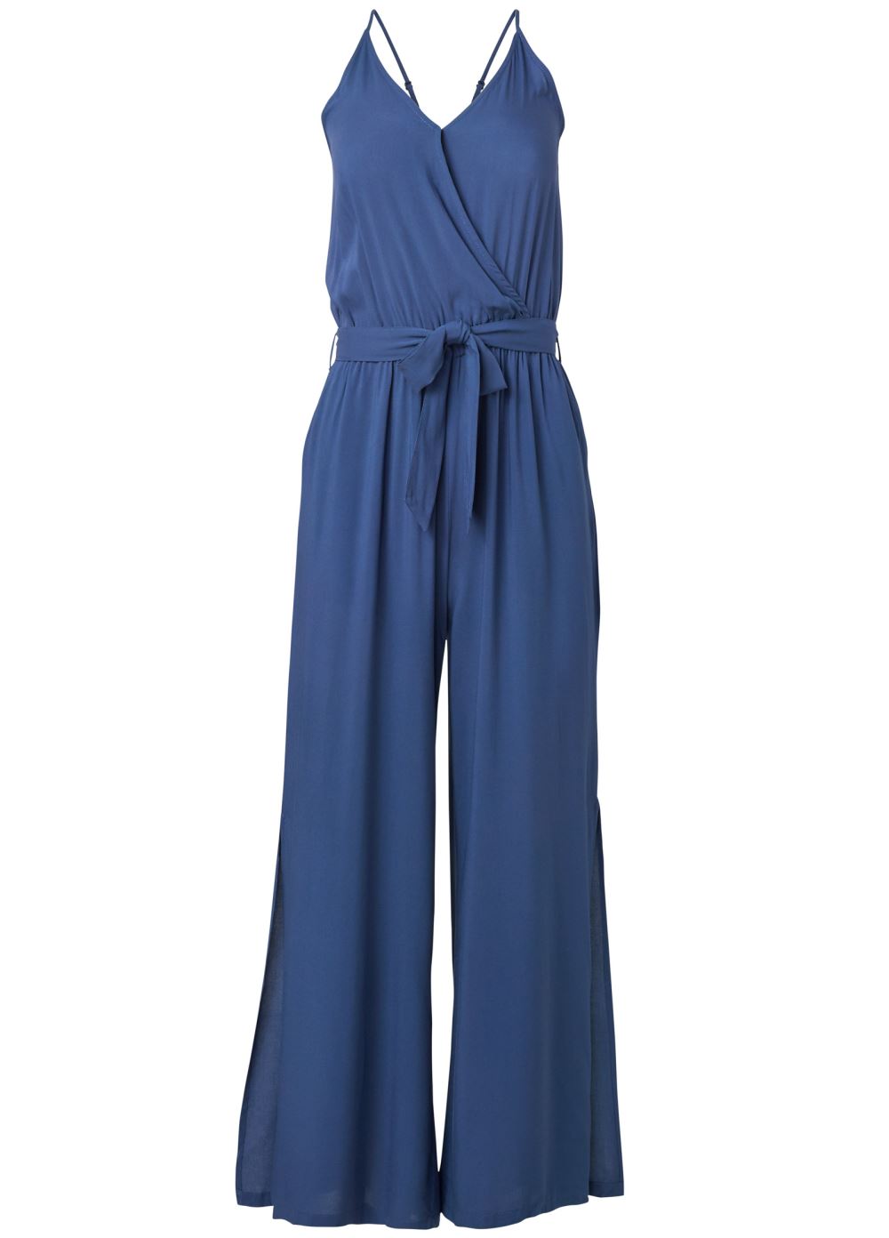 Venus Ruffle Jumpsuit in Blue