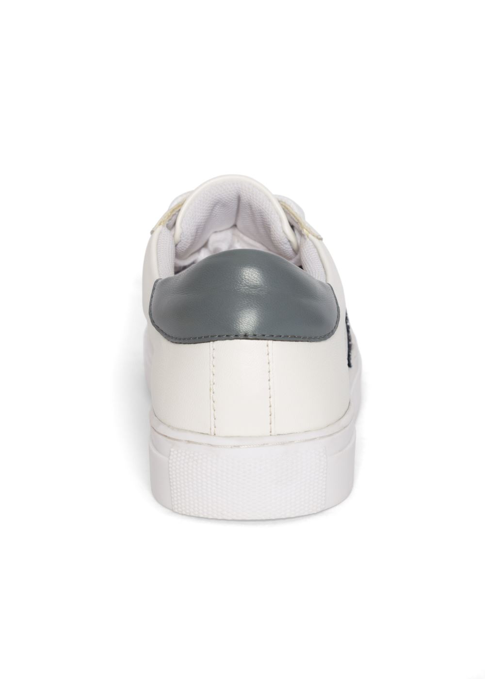 Venus Lace-Up Star Sneakers in Grey & White